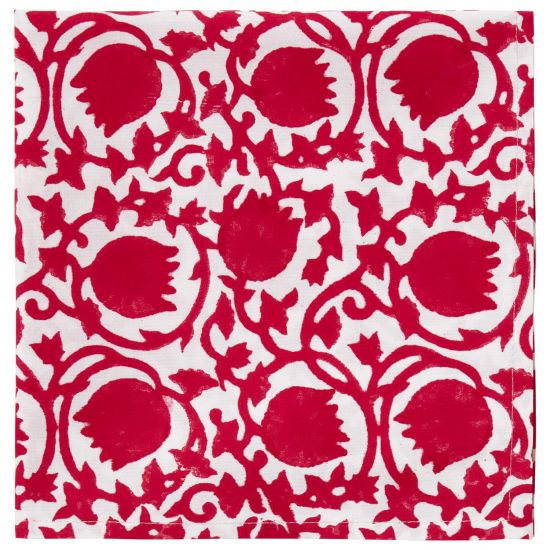 Lotus Napkin - Red (Set of 2)